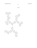 AROMATIC AMINE DERIVATIVE, ORGANIC DEVICE MATERIAL AND     HOLE-INJECTION/TRANSPORT MATERIAL AND ORGANIC ELECTROLUMINESCENT ELEMENT     MATERIAL EACH COMPRISING THE DERIVATIVE, AND ORGANIC ELECTROLUMINESCENT     ELEMENT diagram and image