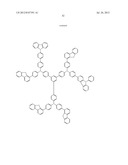 AROMATIC AMINE DERIVATIVE, ORGANIC DEVICE MATERIAL AND     HOLE-INJECTION/TRANSPORT MATERIAL AND ORGANIC ELECTROLUMINESCENT ELEMENT     MATERIAL EACH COMPRISING THE DERIVATIVE, AND ORGANIC ELECTROLUMINESCENT     ELEMENT diagram and image