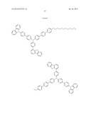 AROMATIC AMINE DERIVATIVE, ORGANIC DEVICE MATERIAL AND     HOLE-INJECTION/TRANSPORT MATERIAL AND ORGANIC ELECTROLUMINESCENT ELEMENT     MATERIAL EACH COMPRISING THE DERIVATIVE, AND ORGANIC ELECTROLUMINESCENT     ELEMENT diagram and image