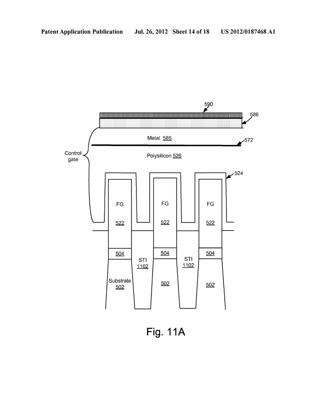 METAL CONTROL GATE FORMATION IN NON-VOLATILE STORAGE - diagram, schematic, and image 15