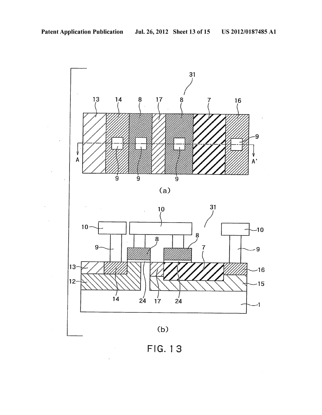 SEMICONDUCTOR DEVICE AND METHOD FOR PRODUCING THE SAME - diagram, schematic, and image 14