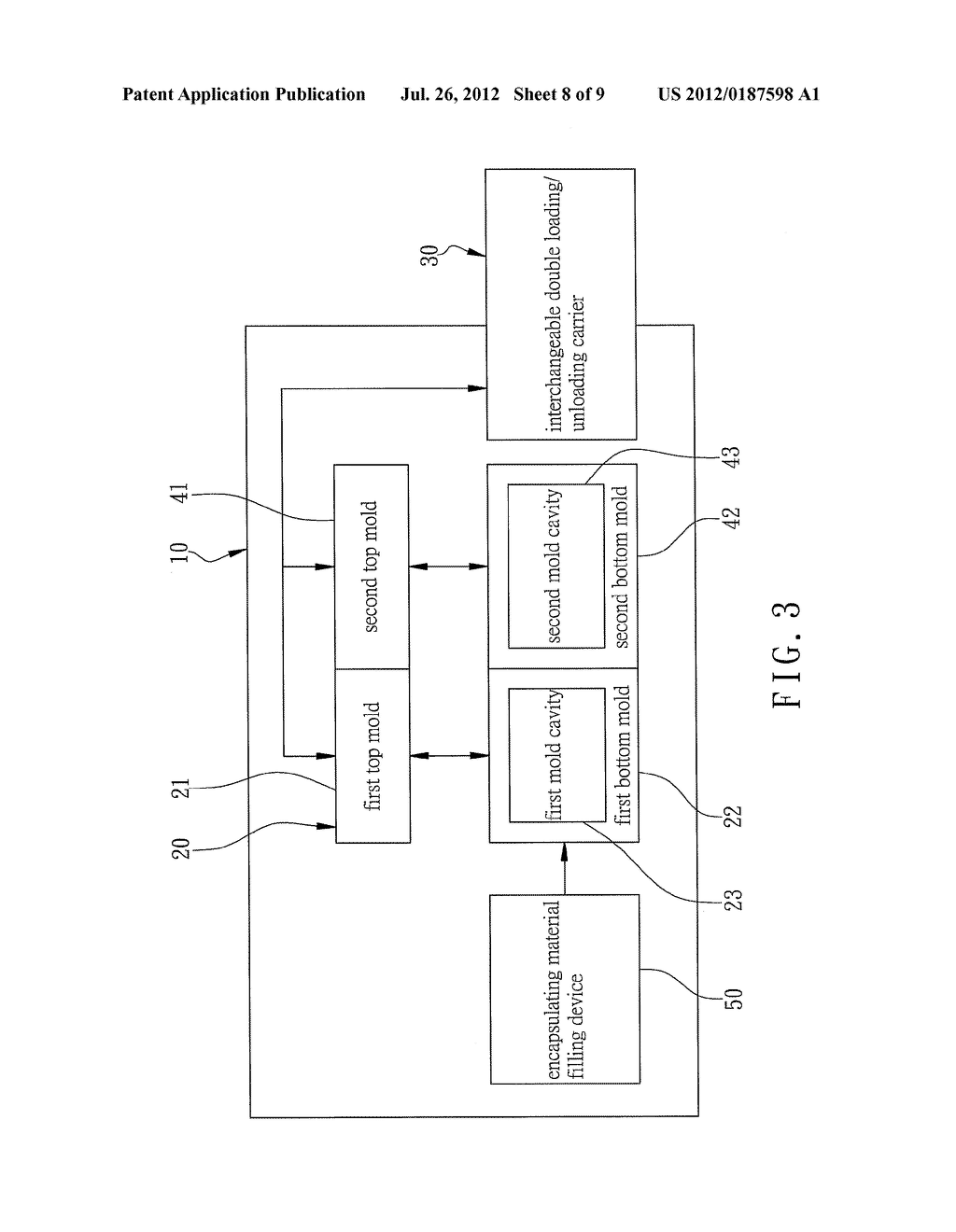 METHOD AND APPARATUS OF COMPRESSION MOLDING TO REDUCE VOIDS IN MOLDING     COMPOUNDS OF SEMICONDUCTOR PACKAGES - diagram, schematic, and image 09