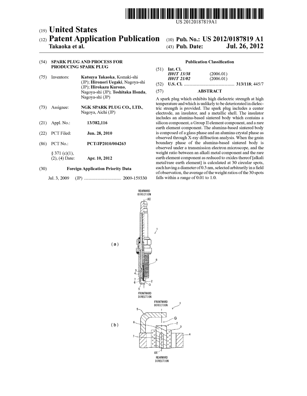 SPARK PLUG AND PROCESS FOR PRODUCING SPARK PLUG - diagram, schematic, and image 01