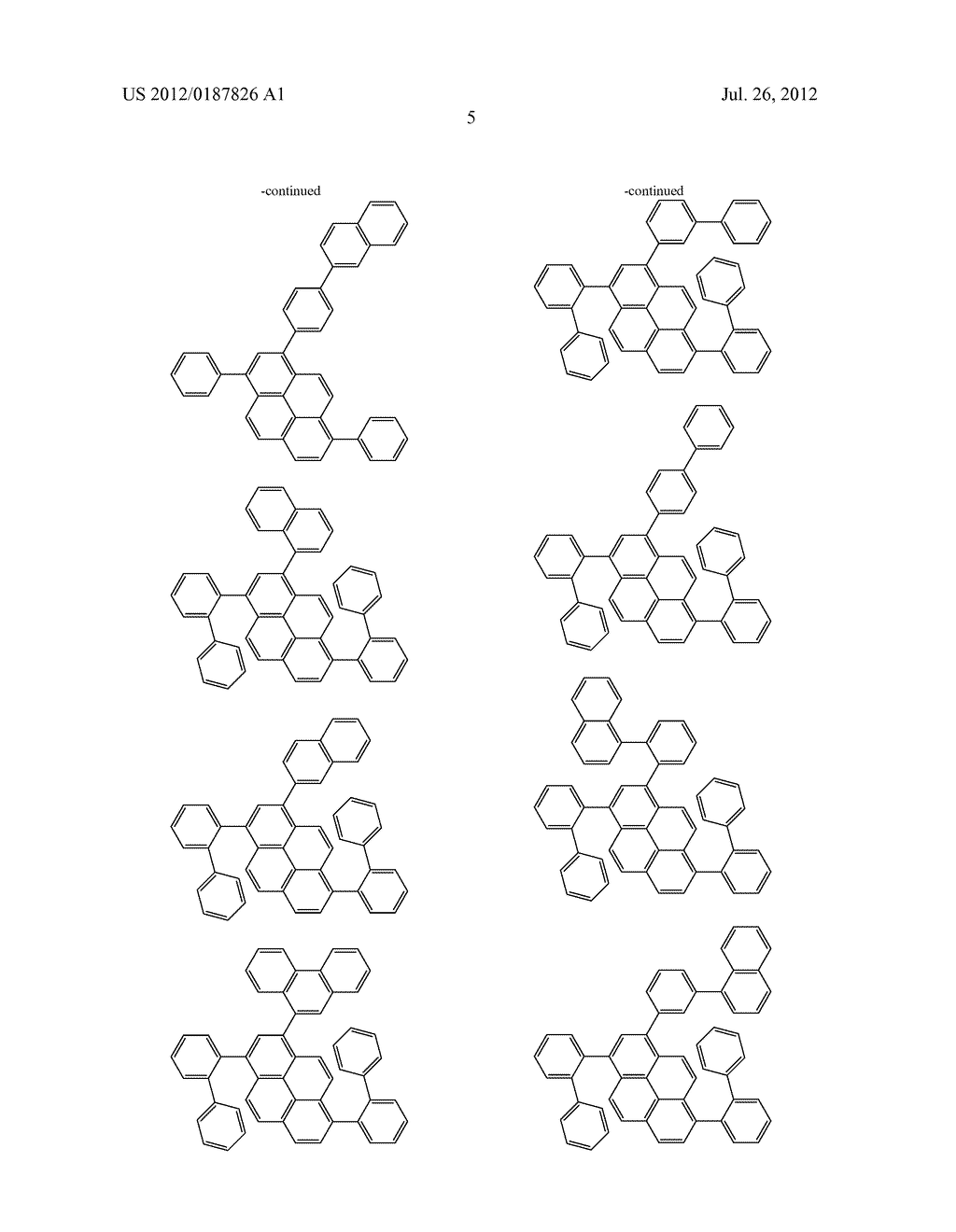 ORGANIC ELECTROLUMINESCENT ELEMENT USING PYRENE DERIVATIVE - diagram, schematic, and image 06