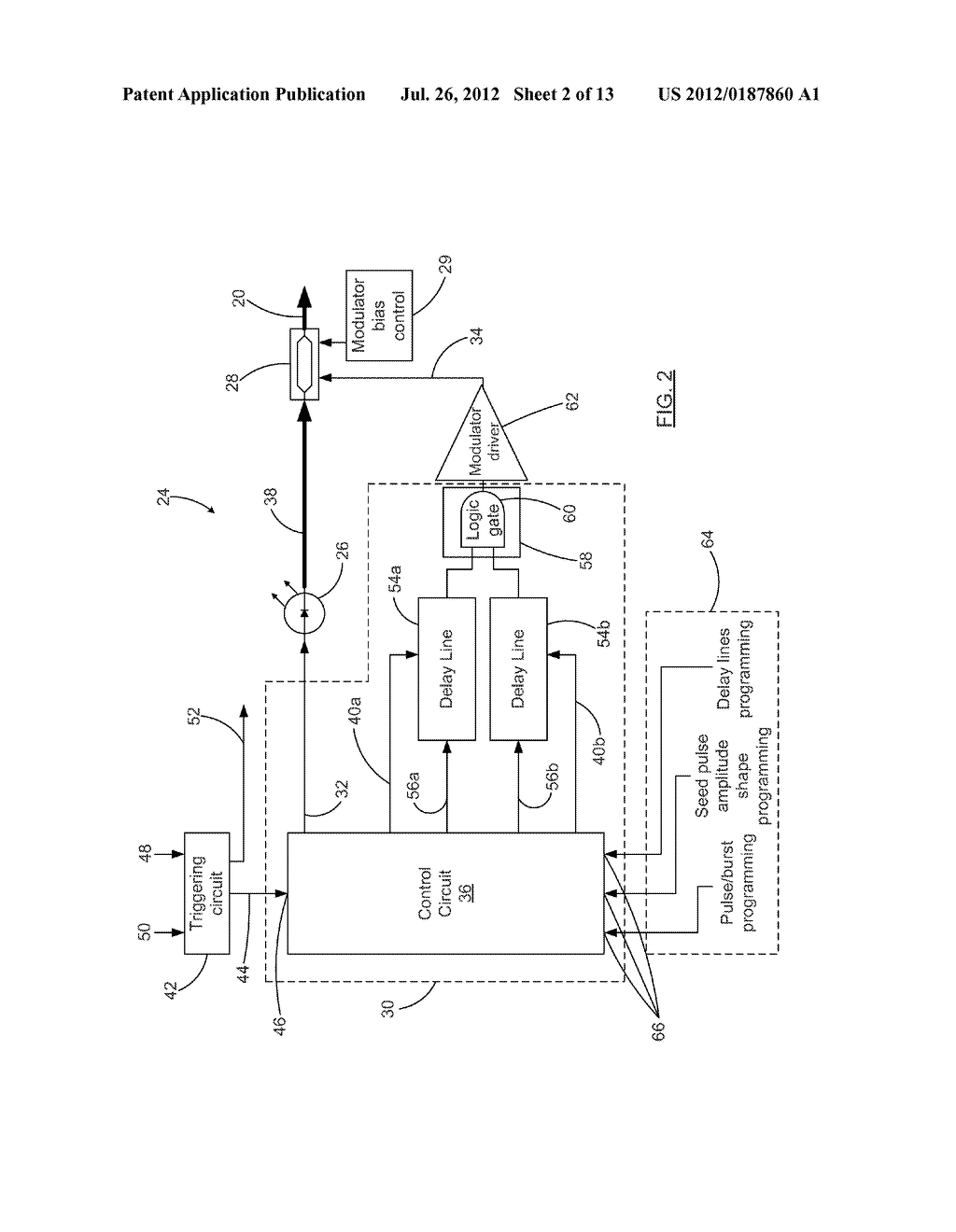 CIRCUIT ASSEMBLY FOR CONTROLLING AN OPTICAL SYSTEM TO GENERATE OPTICAL     PULSES AND PULSE BURSTS - diagram, schematic, and image 03