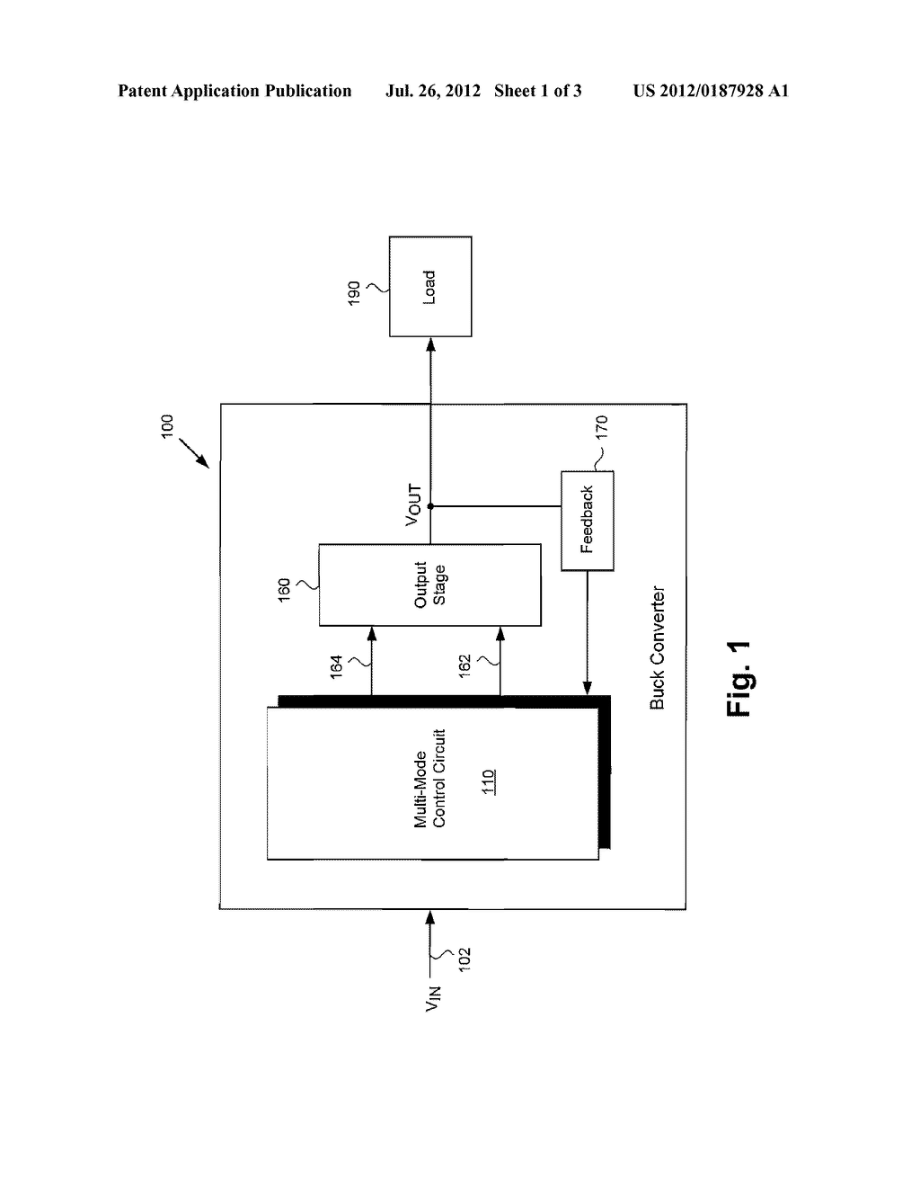 Synchronous Buck Converter Including Multi-Mode Control for Light Load     Efficiency and Related Method - diagram, schematic, and image 02