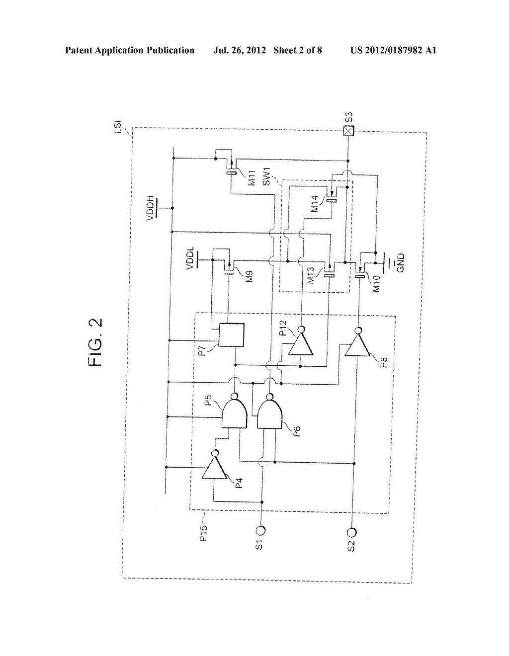 BUFFER CIRCUIT HAVING SWITCH CIRCUIT CAPABLE OF OUTPUTTING TWO AND MORE     DIFFERENT HIGH VOLTAGE POTENTIALS - diagram, schematic, and image 03