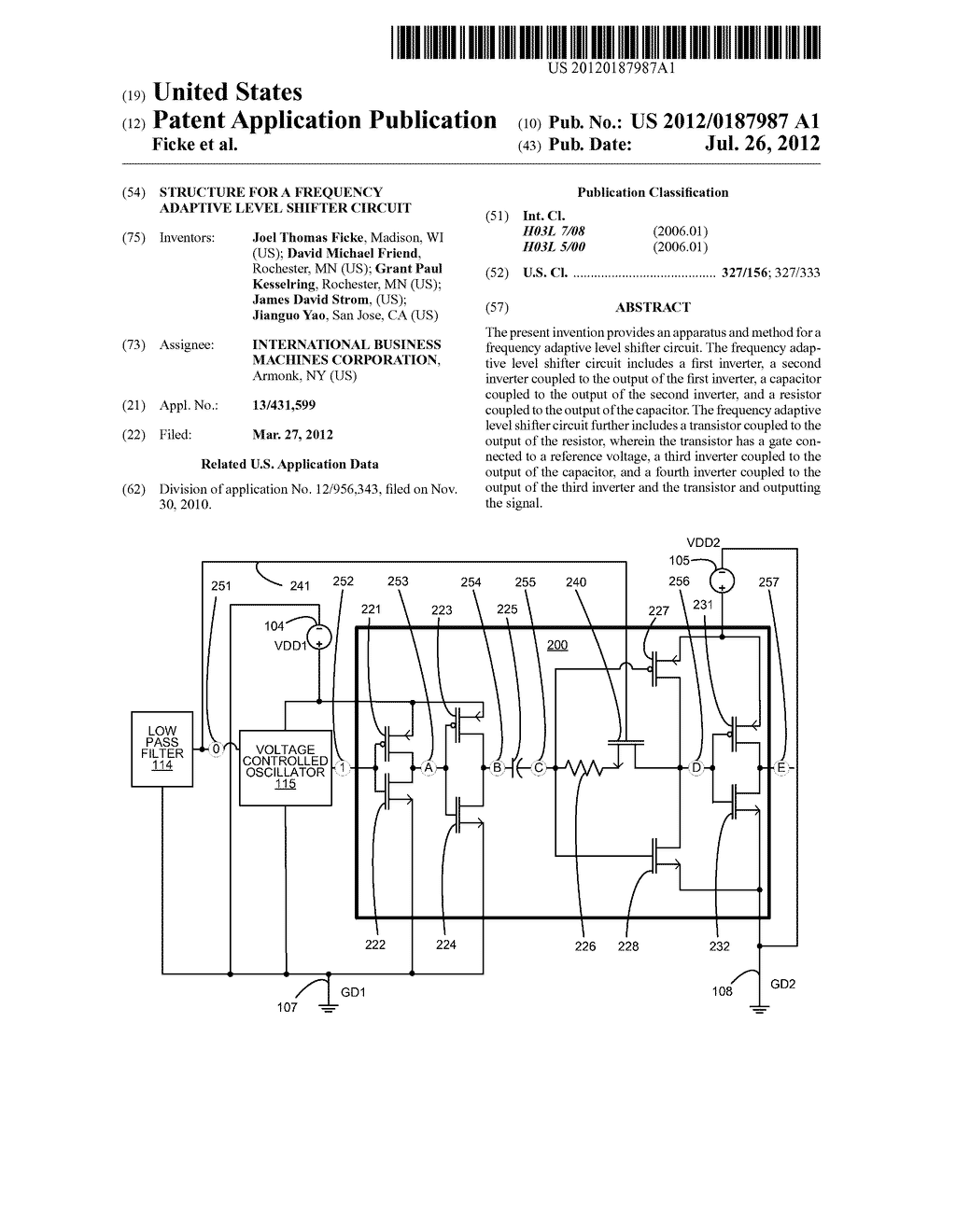 STRUCTURE FOR A FREQUENCY ADAPTIVE LEVEL SHIFTER CIRCUIT - diagram, schematic, and image 01