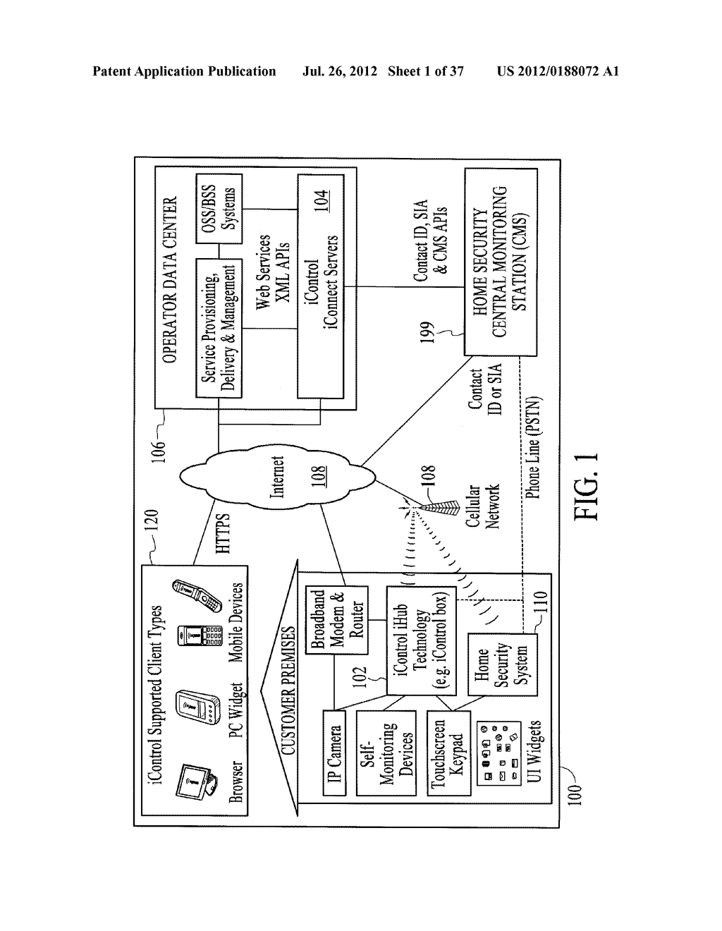 INTEGRATED SECURITY NETWORK WITH SECURITY ALARM SIGNALING SYSTEM - diagram, schematic, and image 02