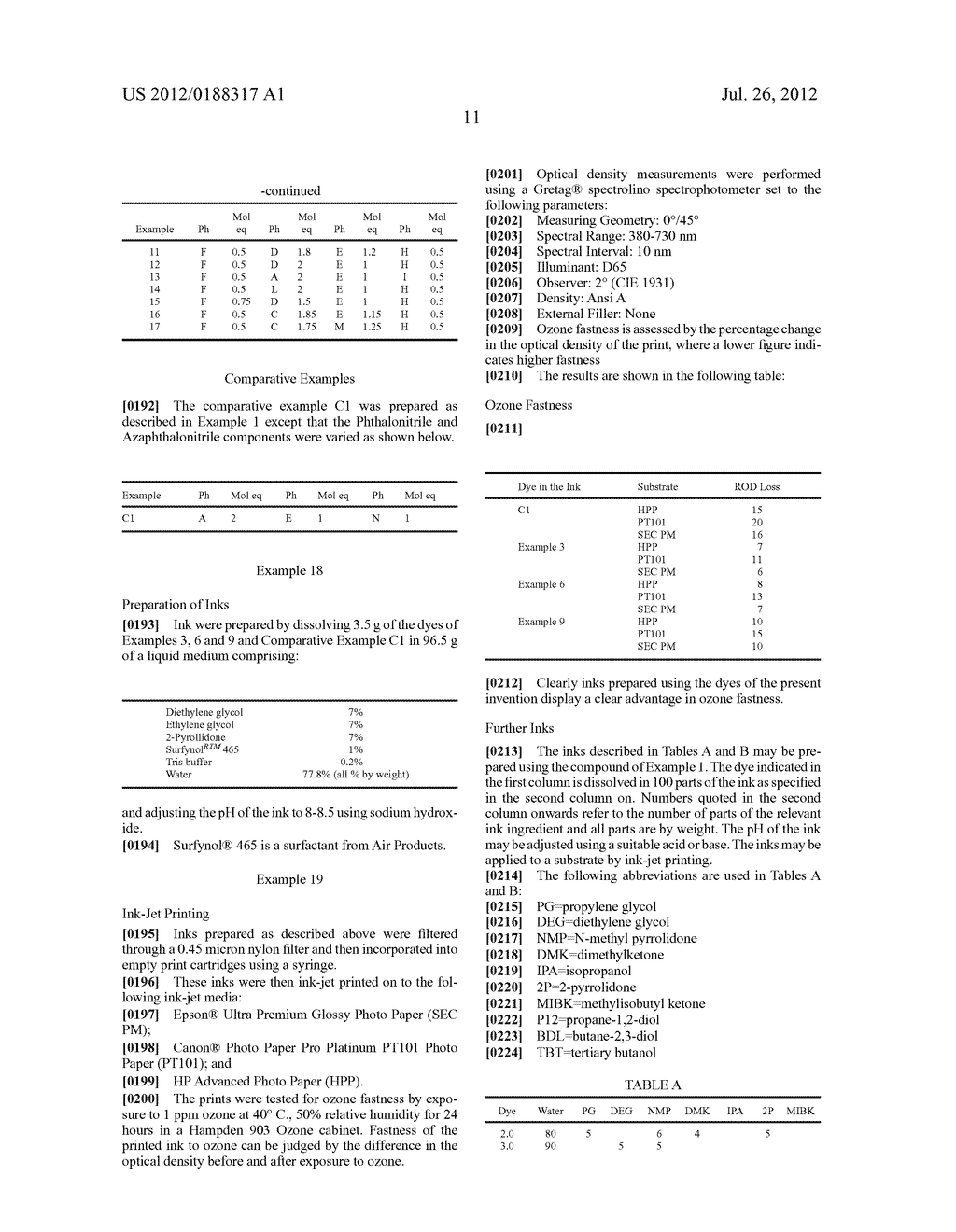 AZAPHTHALOCYANINES AND THEIR USE IN PRINTING - diagram, schematic, and image 12