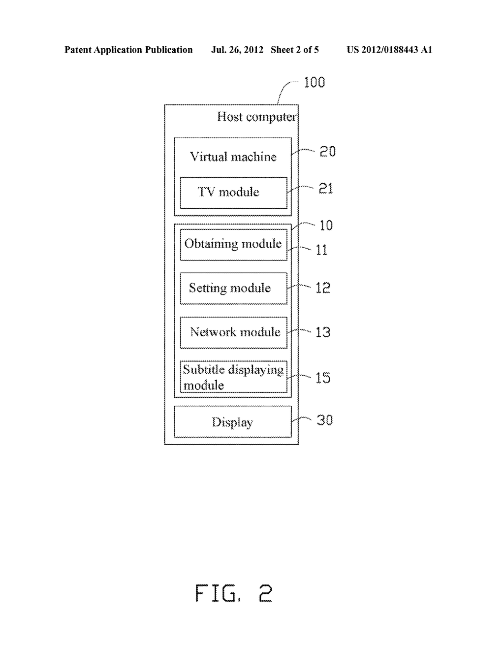 HOST COMPUTER WITH TV MODULE AND SUBTITLE DISPLAYING METHOD - diagram, schematic, and image 03