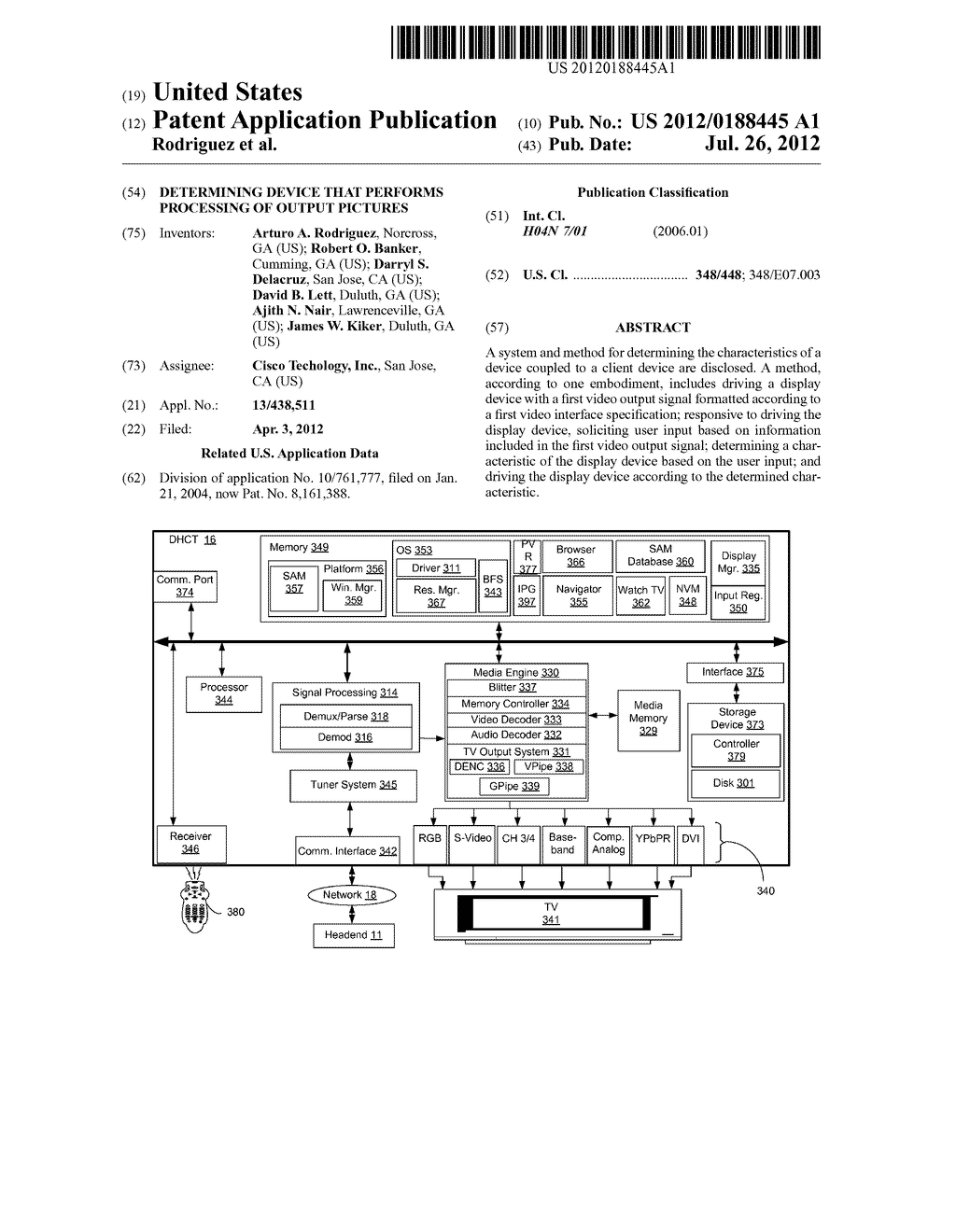 Determining Device That Performs Processing of Output Pictures - diagram, schematic, and image 01