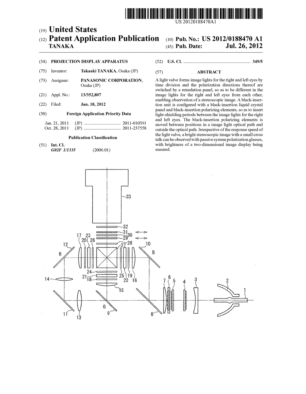 PROJECTION DISPLAY APPARATUS - diagram, schematic, and image 01