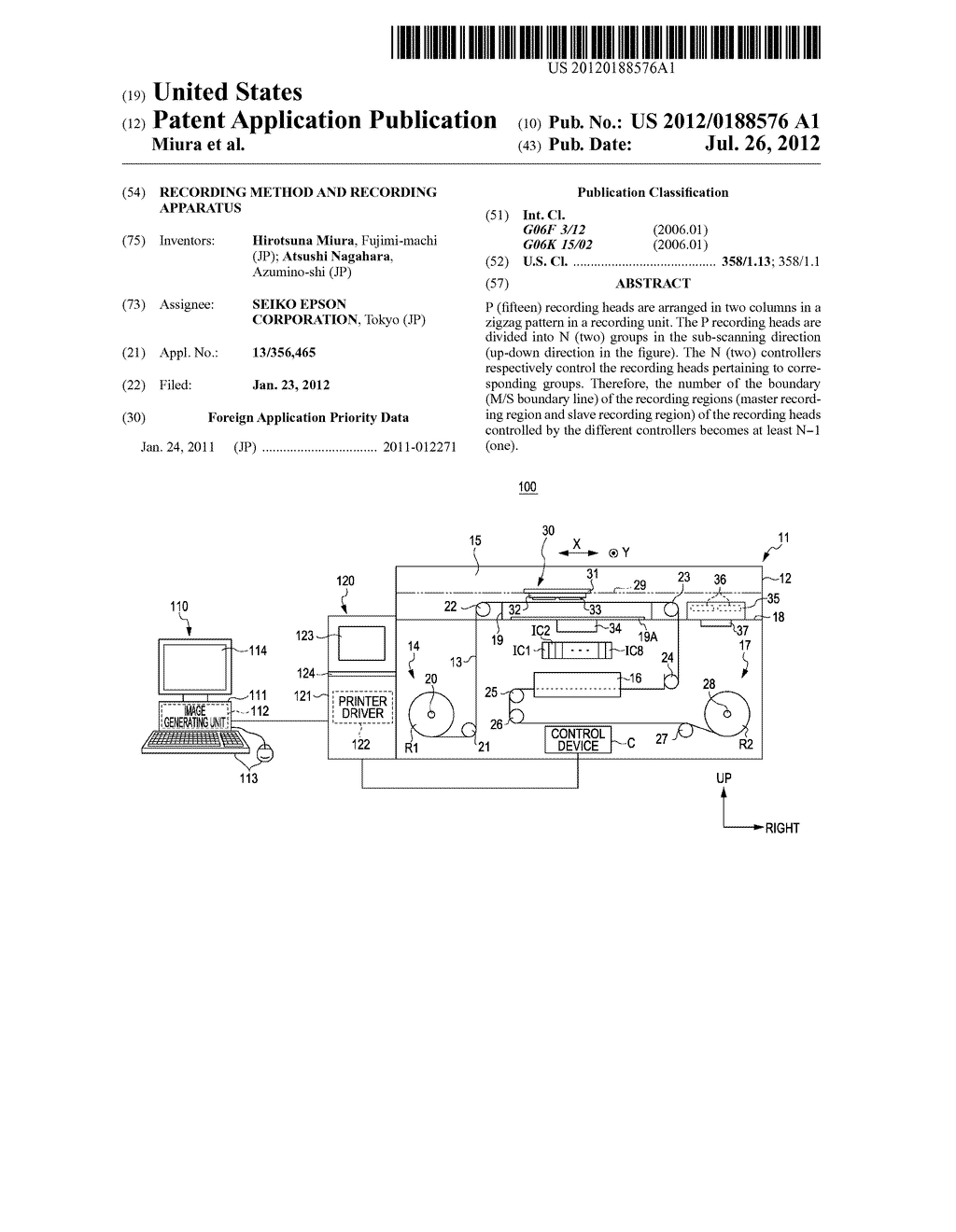 RECORDING METHOD AND RECORDING APPARATUS - diagram, schematic, and image 01