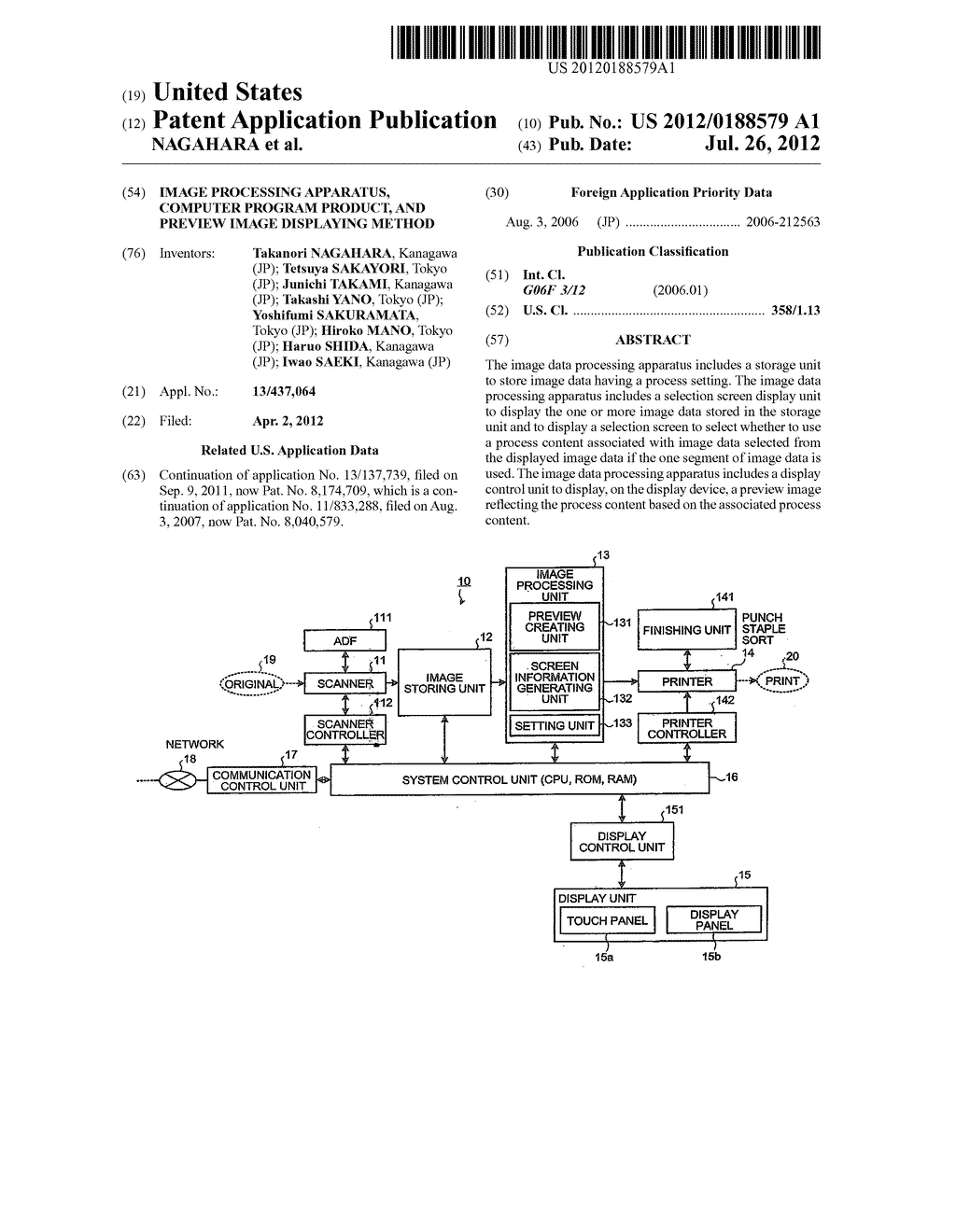 IMAGE PROCESSING APPARATUS, COMPUTER PROGRAM PRODUCT, AND PREVIEW IMAGE     DISPLAYING METHOD - diagram, schematic, and image 01