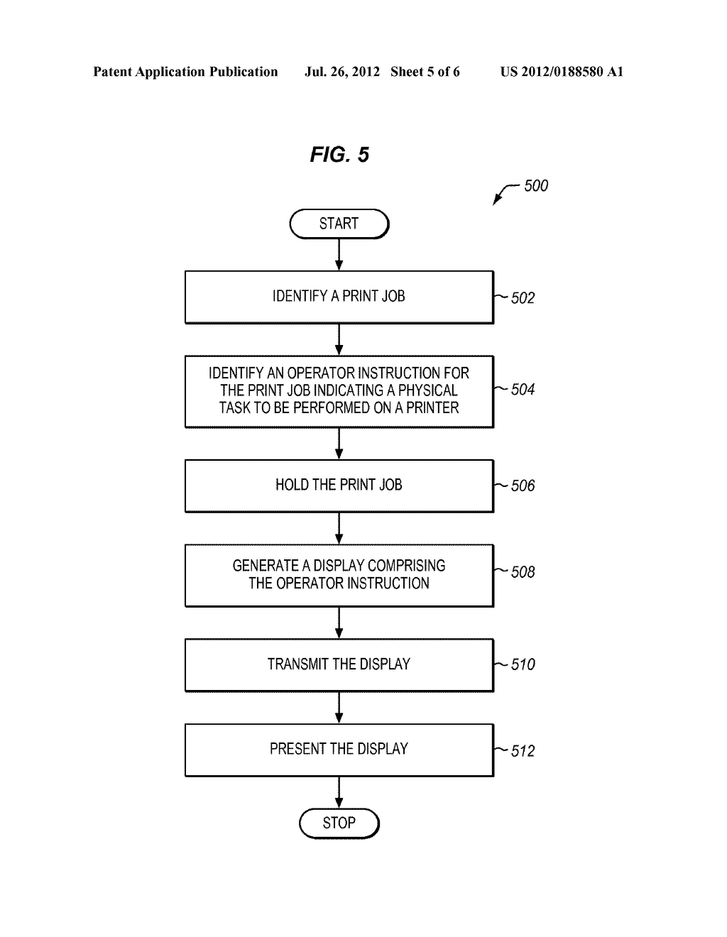 INSERTION OF PRINTER OPERATOR INSTRUCTIONS ONTO SEPARATOR PAGES IN A PRINT     SHOP ENVIRONMENT - diagram, schematic, and image 06