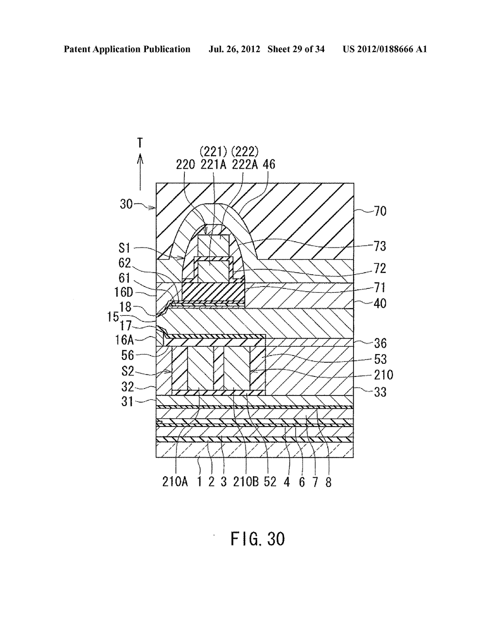 MAGNETIC HEAD FOR PERPENDICULAR MAGNETIC RECORDING HAVING A MAIN POLE AND     A SHIELD - diagram, schematic, and image 30