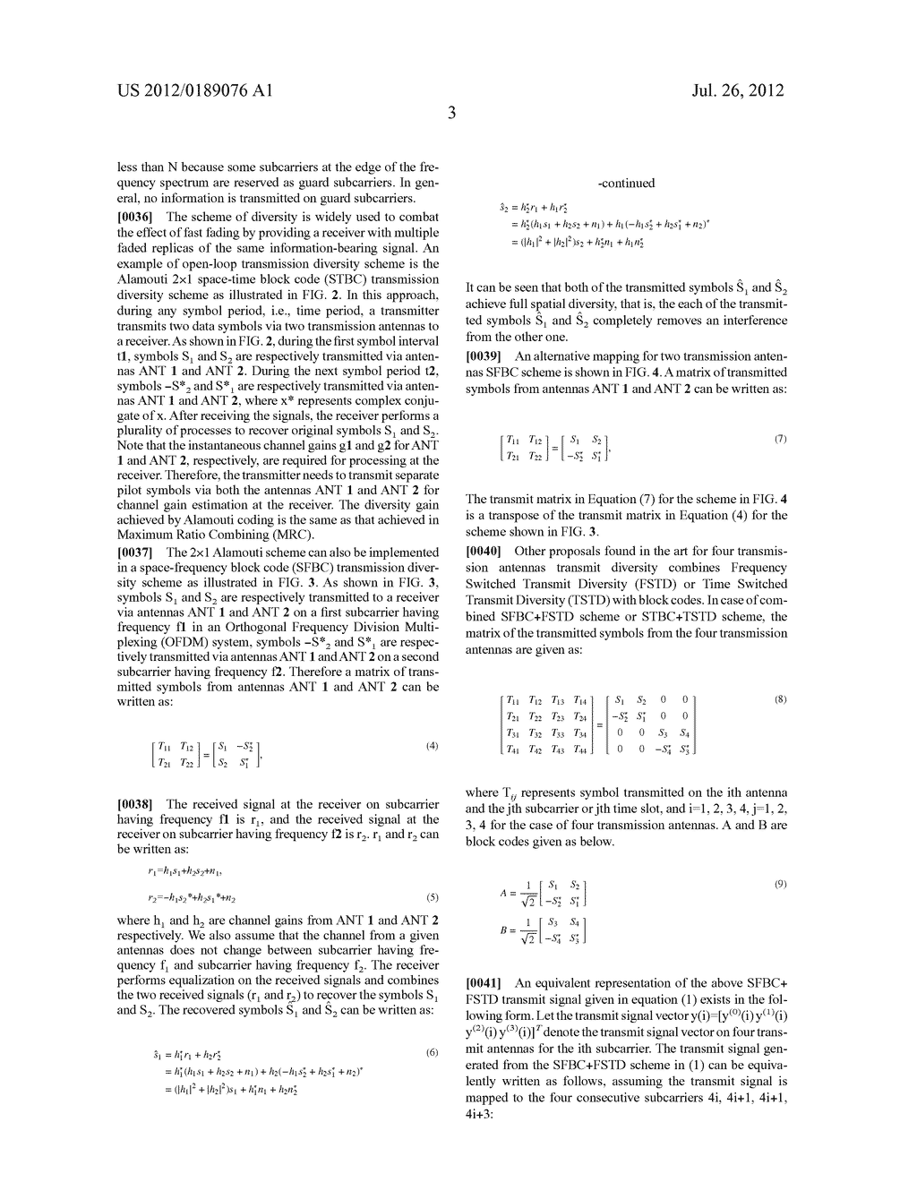 MULTIPLE ANTENNAS TRANSMIT DIVERSITY SCHEME - diagram, schematic, and image 12