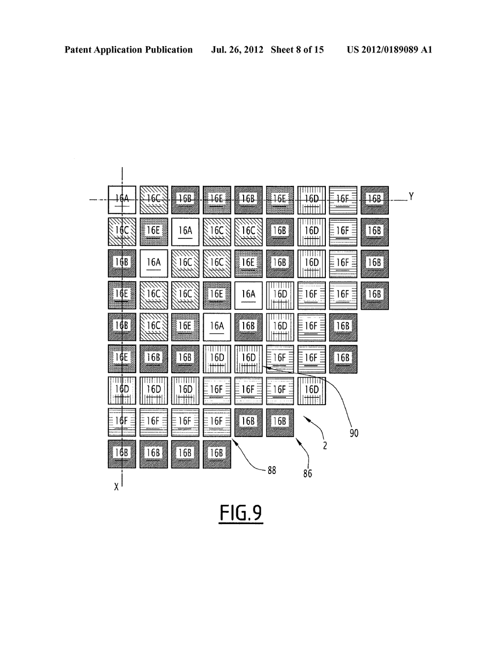 METHOD OF OPERATING A PRESSURIZED-WATER NUCLEAR REACTOR ALLOWING SAME TO     PASS FROM A PLUTONIUM-EQUILIBRIUM CYCLE TO A URANIUM- EQUILIBRIUM CYCLE     AND CORRESPONDING NUCLEAR FUEL ASSEMBLY - diagram, schematic, and image 09