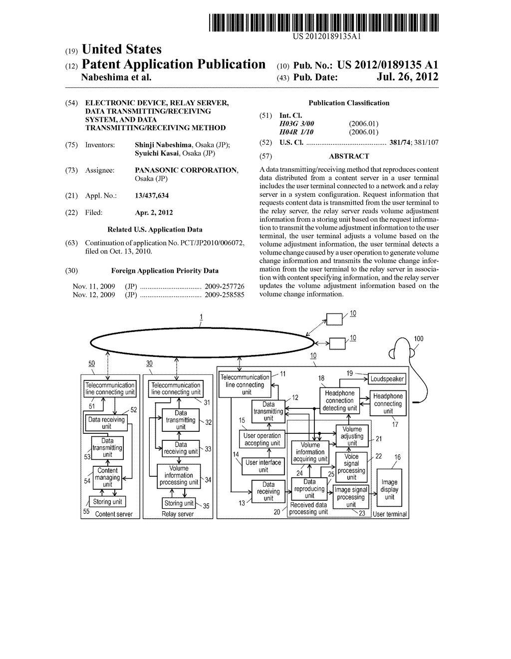 ELECTRONIC DEVICE, RELAY SERVER, DATA TRANSMITTING/RECEIVING SYSTEM, AND     DATA TRANSMITTING/RECEIVING METHOD - diagram, schematic, and image 01