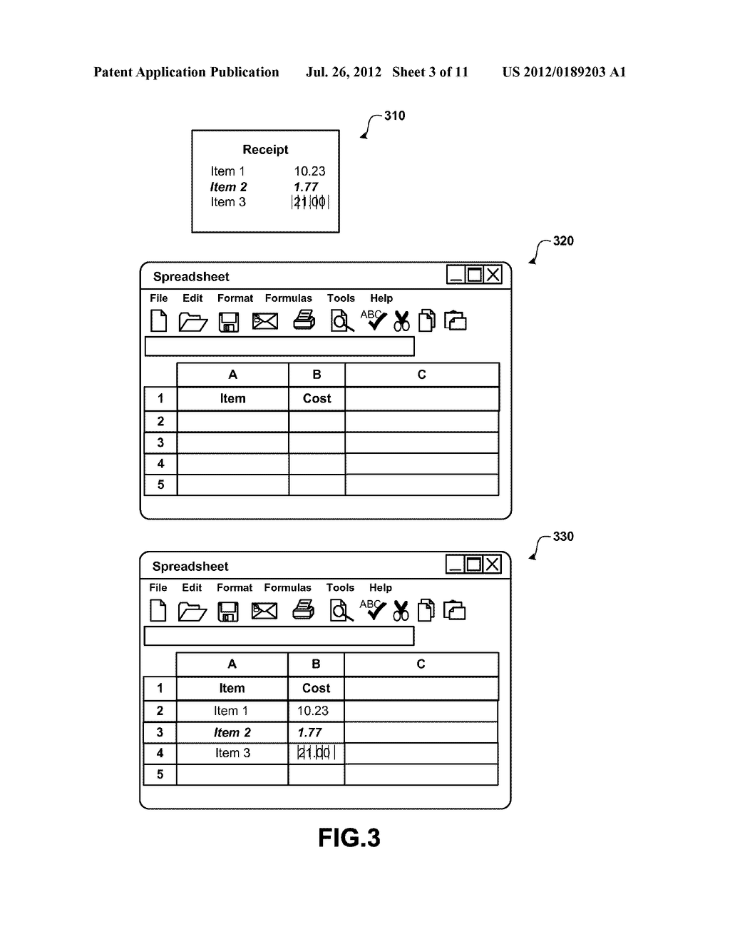 ASSOCIATING CAPTURED IMAGE DATA WITH A SPREADSHEET - diagram, schematic, and image 04