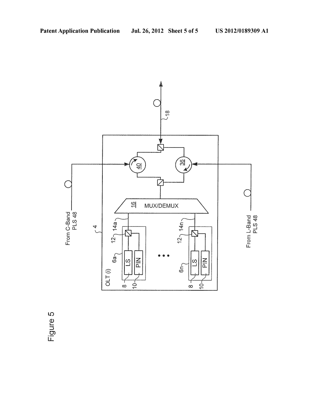 PROTECTED LIGHT SOURCE FOR MULTIPLE WAVELENGTH DIVISION MULTIPLEXED     PASSIVE OPTICAL NETWORKS (WDM-PONS) - diagram, schematic, and image 06