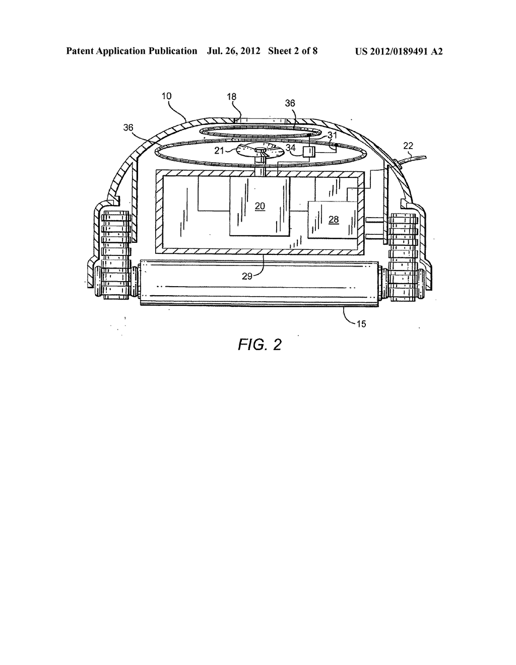 ROBOTIC POOL CLEANER WITH INTERNAL ULTRAVIOLET WATER STERILIZATION - diagram, schematic, and image 03