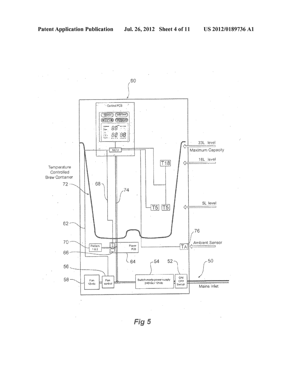 TEMPERATURE CONTROLLED FERMENTING CONTAINER - diagram, schematic, and image 05