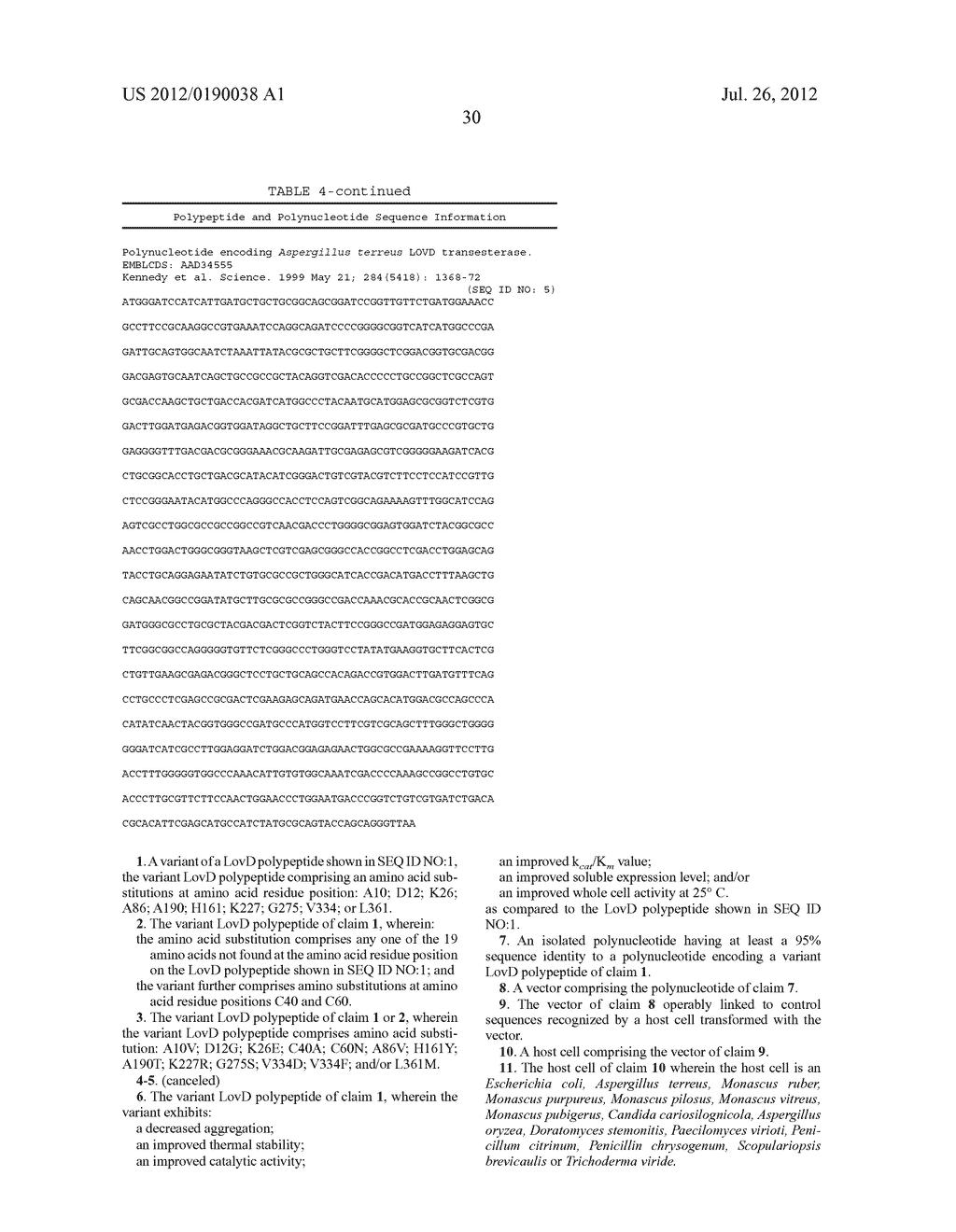 LovD MUTANTS EXHIBITING IMPROVED PROPERTIES TOWARDS SIMVASTATIN SYNTHESIS - diagram, schematic, and image 59