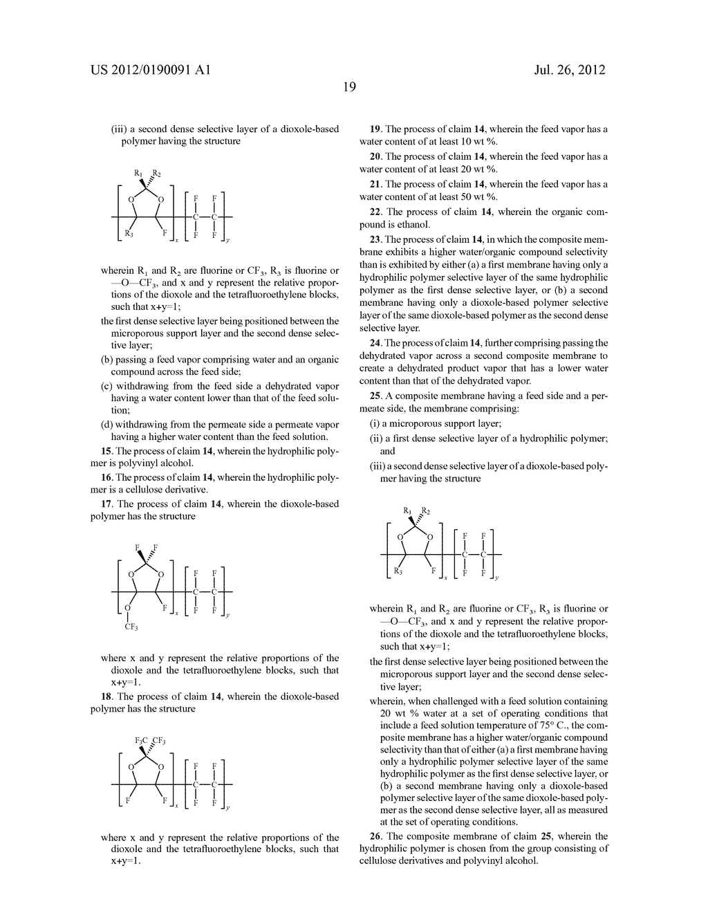 LIQUID-PHASE AND VAPOR-PHASE DEHYDRATION OF ORGANIC / WATER SOLUTIONS - diagram, schematic, and image 34