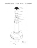 Silhouette illuminating solar powered regulatory buoy diagram and image