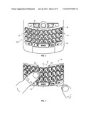 Ramped-Key Keyboard for a Handheld Mobile Communication Device diagram and image