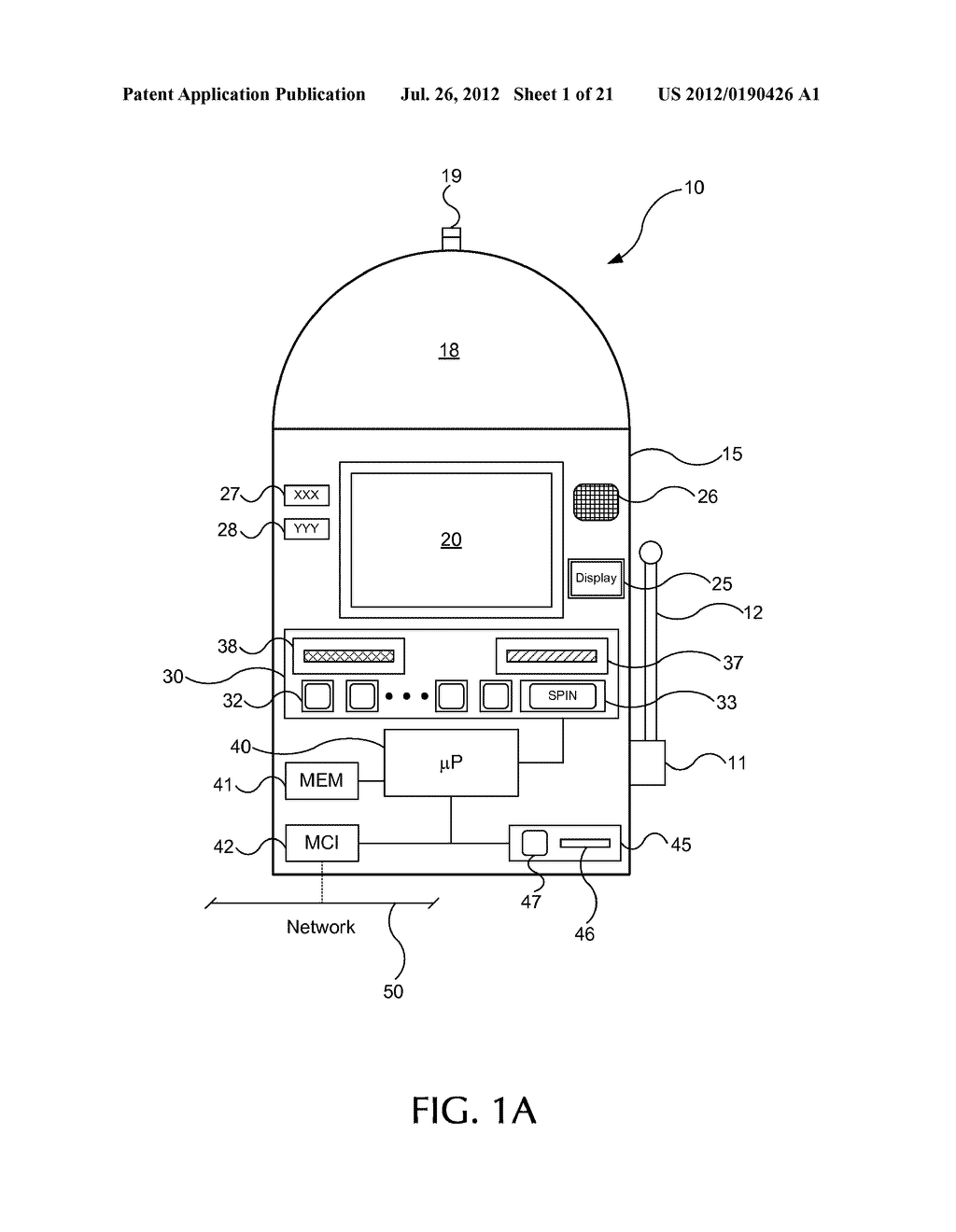 GAMING DEVICE HAVING VARIABLE SPEED OF PLAY - diagram, schematic, and image 02