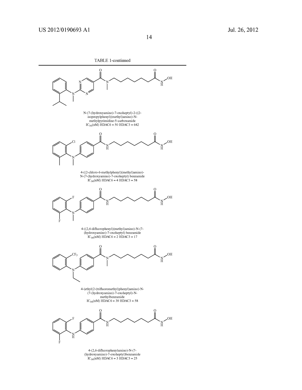 Reverse Amide Compounds As Protein Deacetylase Inhibitors And Methods Of     Use Thereof - diagram, schematic, and image 15