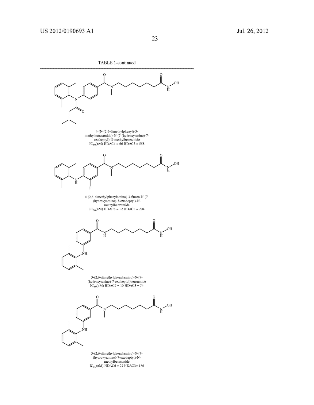 Reverse Amide Compounds As Protein Deacetylase Inhibitors And Methods Of     Use Thereof - diagram, schematic, and image 24