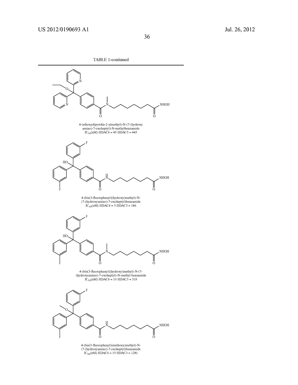 Reverse Amide Compounds As Protein Deacetylase Inhibitors And Methods Of     Use Thereof - diagram, schematic, and image 37