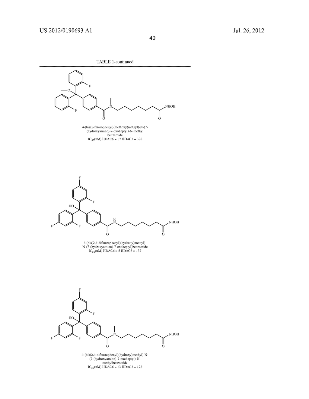 Reverse Amide Compounds As Protein Deacetylase Inhibitors And Methods Of     Use Thereof - diagram, schematic, and image 41