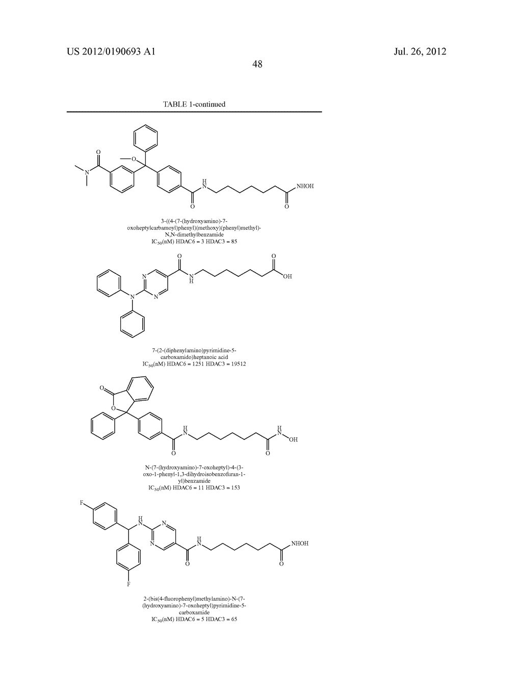 Reverse Amide Compounds As Protein Deacetylase Inhibitors And Methods Of     Use Thereof - diagram, schematic, and image 49