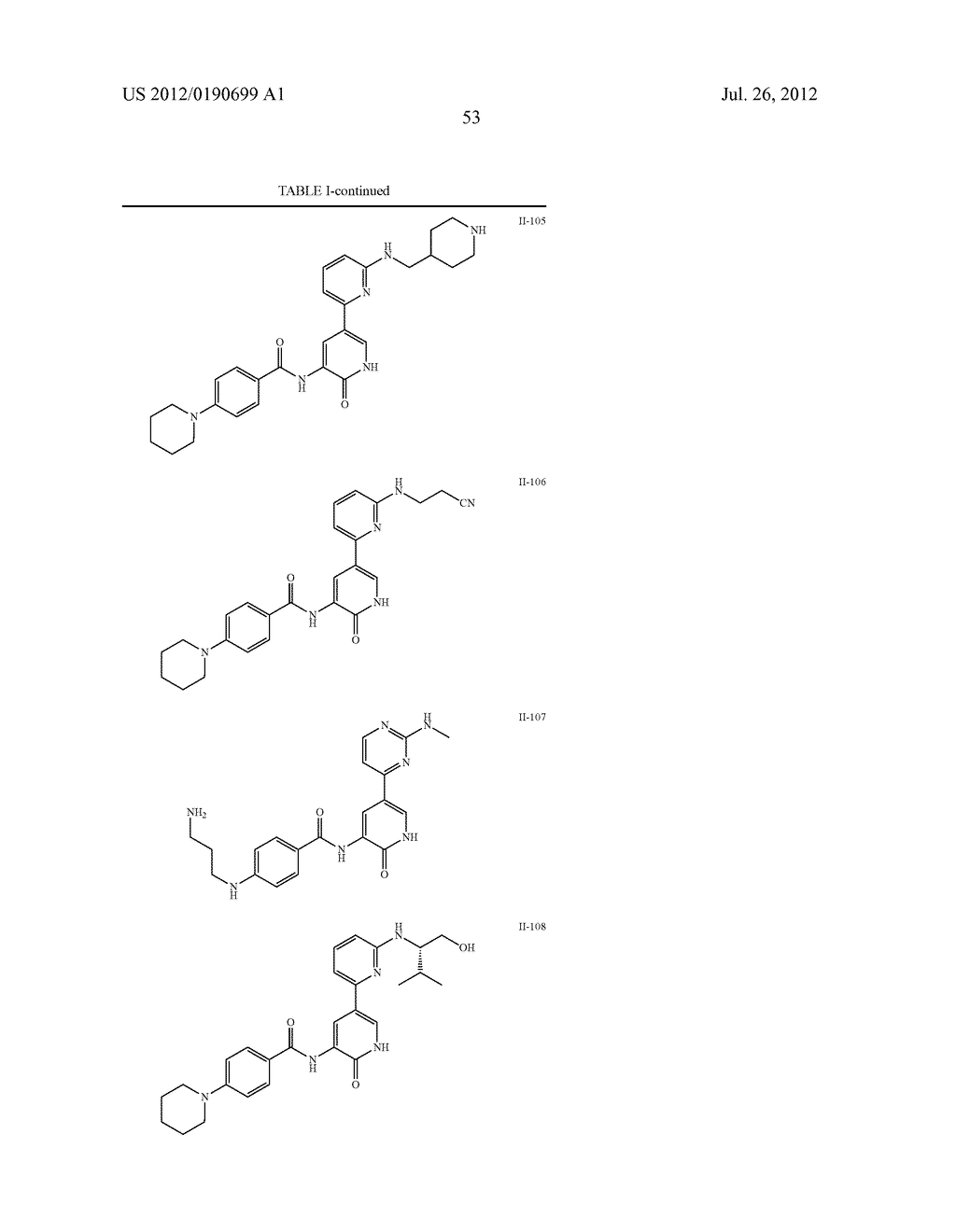 PYRIDONES USEFUL AS INHIBITORS OF KINASES - diagram, schematic, and image 54