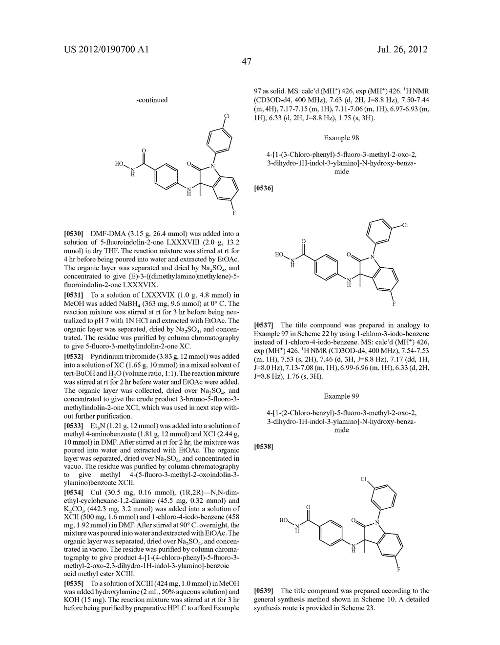 NOVEL 4-AMINO-N-HYDROXY-BENZAMIDES FOR THE TREATMENT OF CANCER - diagram, schematic, and image 48