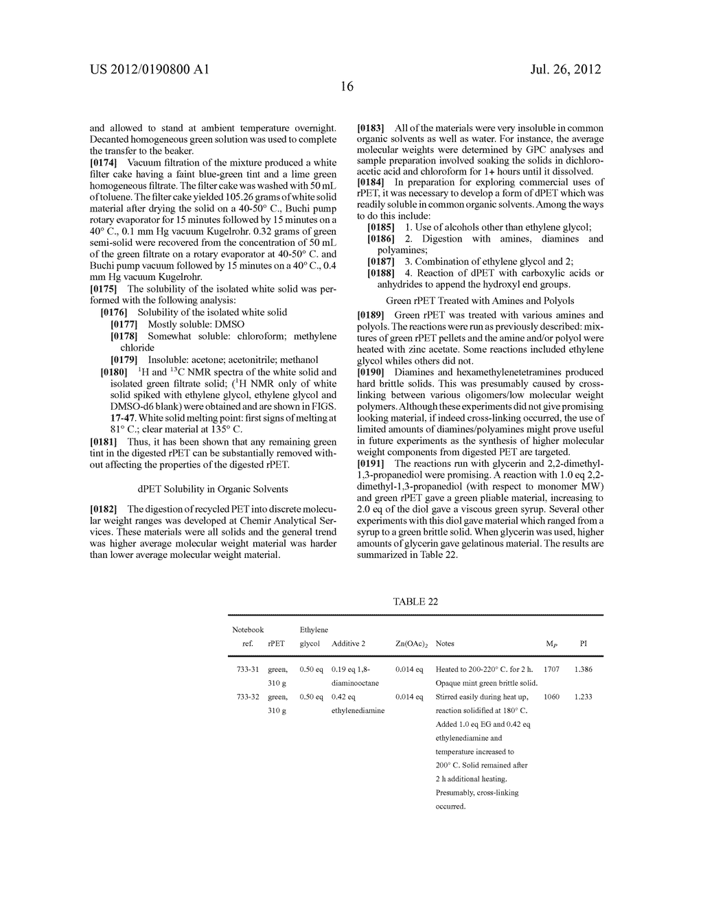 FUNCTIONALIZED POLYETHYLENE TEREPHTHALATE POLYMERS, FUNCTIONALIZED     DERIVATIVE POLYMERS OF POLYETHYLENE TEREPHTHALATE, METHODS OF MAKING AND     USING SAME - diagram, schematic, and image 70