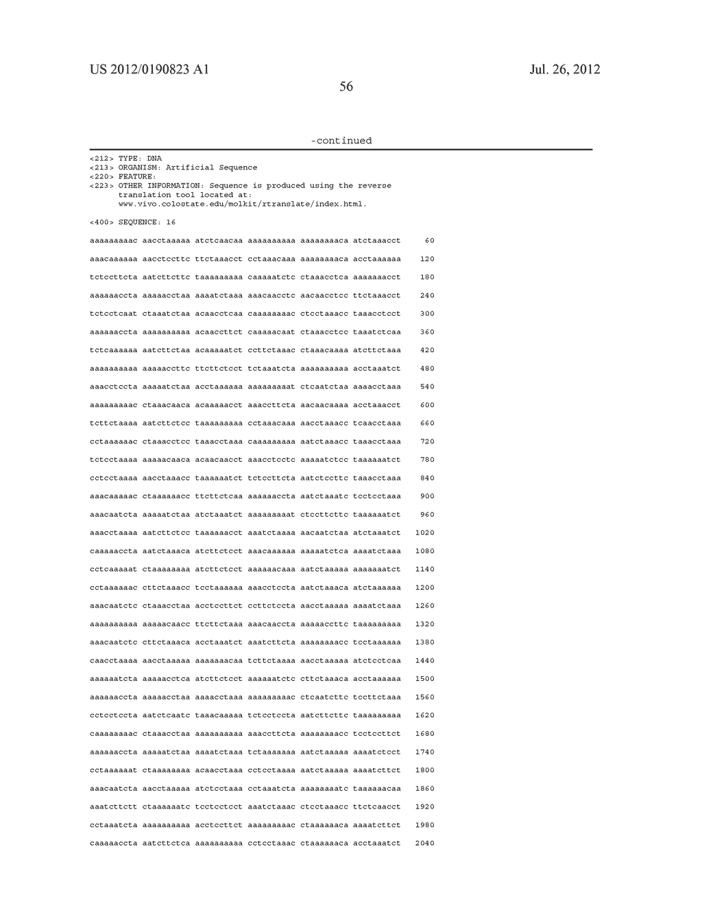 ARTIFICIAL ENTROPIC BRISTLE DOMAIN SEQUENCES AND THEIR USE IN RECOMBINANT     PROTEIN PRODUCTION - diagram, schematic, and image 66