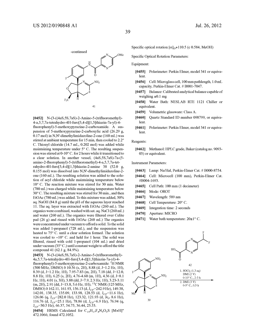 METHODS AND COMPOUNDS USEFUL IN THE SYNTHESIS OF FUSED     AMINODIHYDROTHIAZINE DERIVATIVES - diagram, schematic, and image 43