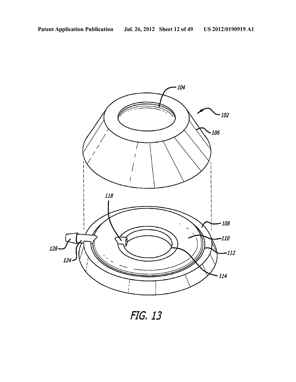 ASSEMBLY AND METHOD FOR AUTOMATICALLY CONTROLLING PRESSURE FOR A GASTRIC     BAND - diagram, schematic, and image 13