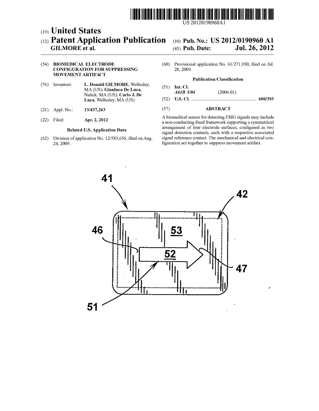 BIOMEDICAL ELECTRODE CONFIGURATION FOR SUPPRESSING MOVEMENT ARTIFACT - diagram, schematic, and image 01