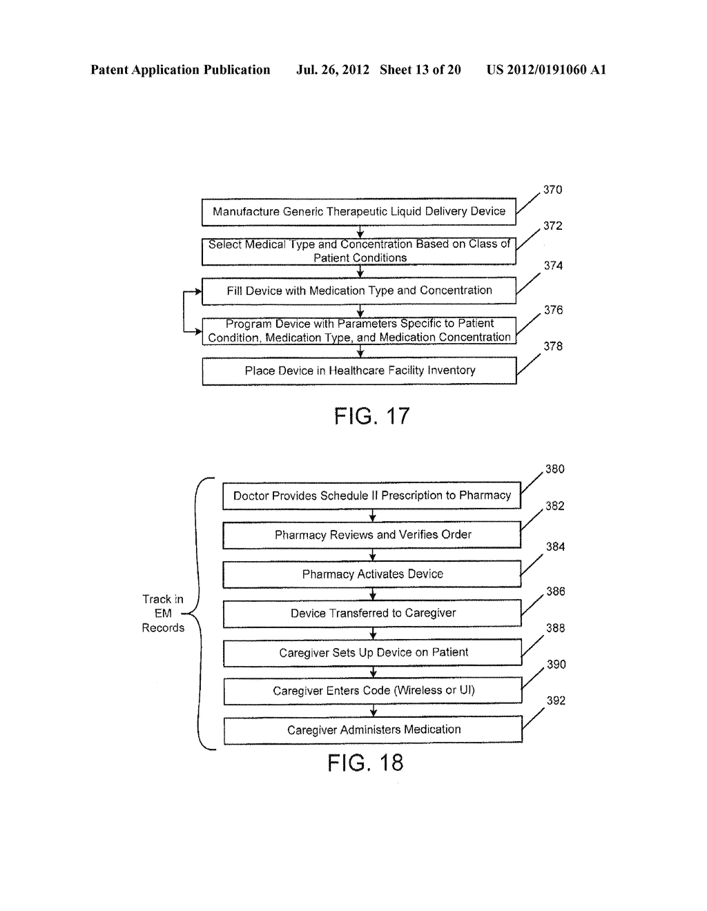 LOW PROFILE ACTUATOR AND IMPROVED METHOD OF CAREGIVER CONTROLLED     ADMINISTRATION OF THERAPEUTICS - diagram, schematic, and image 14