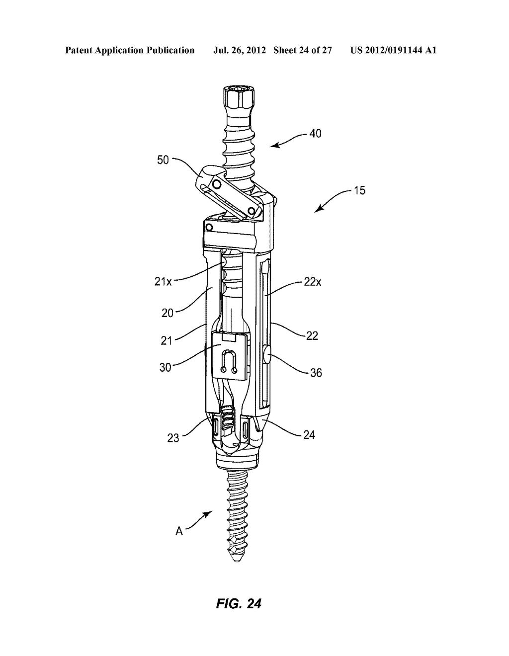 INSTRUMENT FOR REDUCTION OF A VERTEBRAL ROD AND METHOD OF USE - diagram, schematic, and image 25