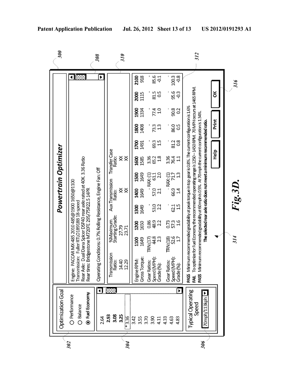 SYSTEM AND METHOD FOR ANALYZING A POWERTRAIN CONFIGURATION - diagram, schematic, and image 14