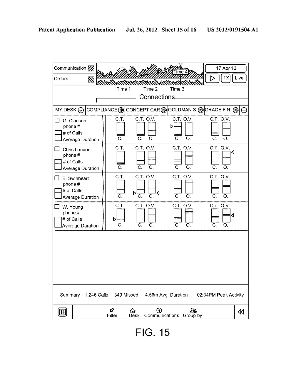 USER INTERFACE DISPLAYING COMMUNICATION INFORMATION - diagram, schematic, and image 16