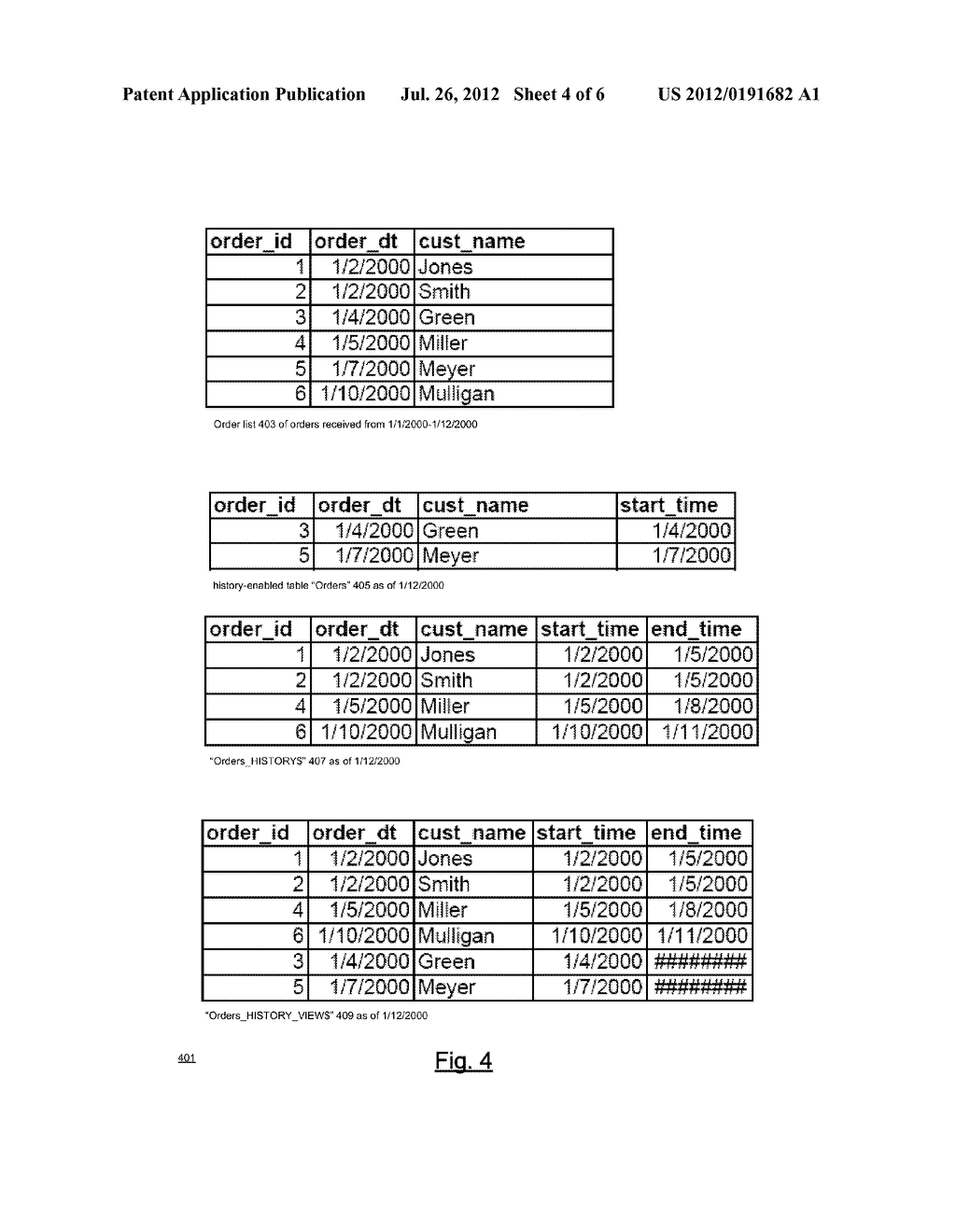 DATABASE SYSTEM THAT PROVIDES FOR HISTORY-ENABLED TABLES - diagram, schematic, and image 05